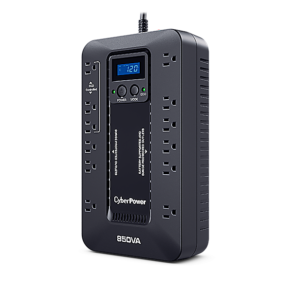 NOBREAK UPS CYBERPOWER EC850 850VA/510W.LCD.ECO.STANDBY.12CONT.R Equipamiento de Energía CyberPower - Image 3