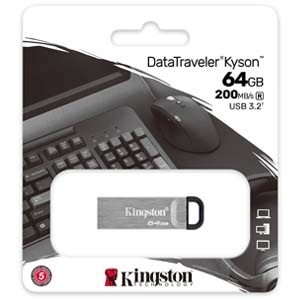 USB 3.2 MEMORIA KINGSTON 64GB DATATRAVELER KYSON METALICA Memorias Flash Kingston - Image 3