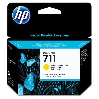 HP 711 AMARILLO 3-PACK 29ML TINTA AMPLIO FORMATO CZ136A Consumibles HP INC