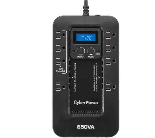 NOBREAK UPS CYBERPOWER EC650 650VA/390W.LCD.ECO.STANDBY.8CONT.RJ Equipamiento de Energía CyberPower - Image 3