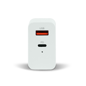 CARGADOR P/PARED AU-350 QUICK CHARGE 3.0 20W USB A Y TIPO C BLANC Poder / Energía / Alimentación Vorago - Image 2