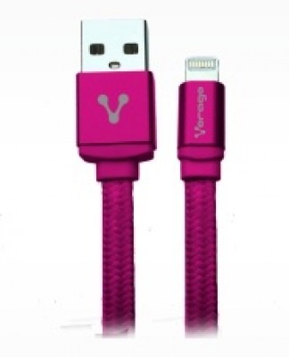 CABLE VORAGO CAB-119 ROSA USB-A PPLE LIGHTNING 1 METRO ROSA BOLSA Cables de Computadora Vorago