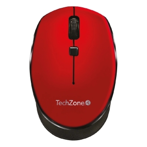 MOUSE OPTICO INALAMBRICO COLOR ROJO CON ACABADO TEXTURIZADO Apuntadores TechZone