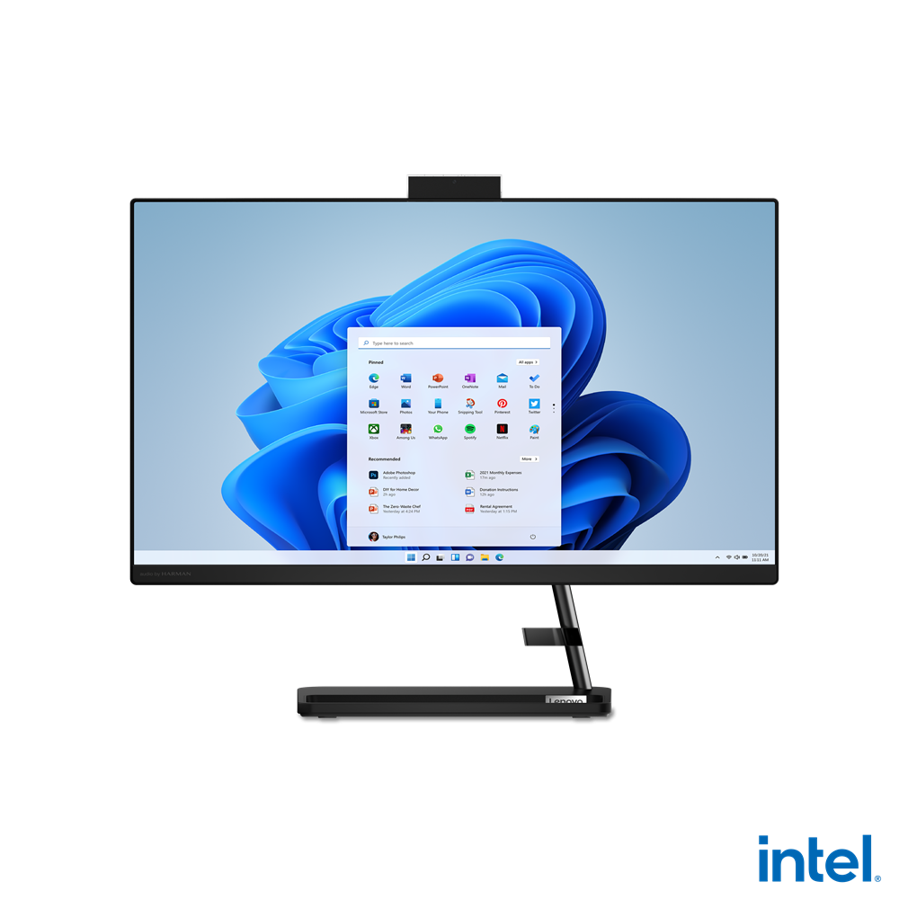 Lenovo IdeaCentre AIO 3 24IAP7 All-in-One 23.8", Intel Celeron 7305 1.10GHz, 8GB, 1TB + 256GB SSD, Windows 11 Home 64-bit, Negro NEG 1WTY Escritorio Lenovo Idea Aio