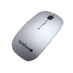 MOUSE INALAMBRICO COLOR PLATA RUBBER INCLUYE MOUSE PAD Apuntadores TechZone - Image 2