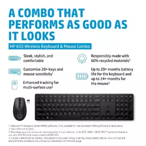 HP 655 WRLS KB/MSE COMBO LTNA . Teclado / Keypads HP INC - Image 3