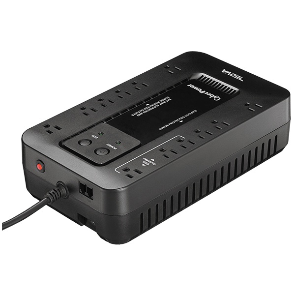 NOBREAK UPS CYBERPOWER EC750 750VA/450W.ECO.STANDBY.12CONT.RJ11/ Equipamiento de Energía CyberPower - Image 2