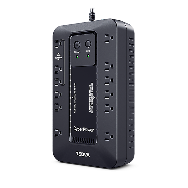 NOBREAK UPS CYBERPOWER EC750 750VA/450W.ECO.STANDBY.12CONT.RJ11/ Equipamiento de Energía CyberPower - Image 3