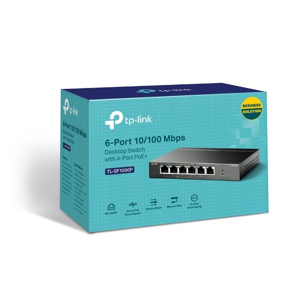 SWITCH DE ESCRITORIO DE 6 PUERT OS A 10/100 MBPS CON 4 PUERTOS POE Switches / Hubs Tp-link - Image 3