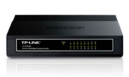 SWITCH DE ESCRITORIO CON 16 PUERTOS FAST ETHERNET 8 PUERTOS RJ Switches / Hubs Tp-link