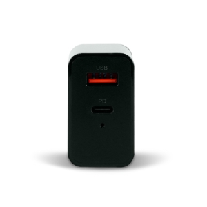 CARGADOR P/PARED AU-350 QUICK CHARGE 3.0 20W USB A Y TIPOC NEGRO Poder / Energía / Alimentación Vorago - Image 3