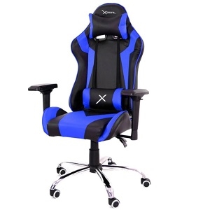 Sillón de Juego XZEAL XZ10 - Espuma, Acero, Metálico, Cloruro de Polivinilo (PVC) - Negro, Azul /160GRADOS/SOPORTE LUMBAR/SUPERIOR - Image 3
