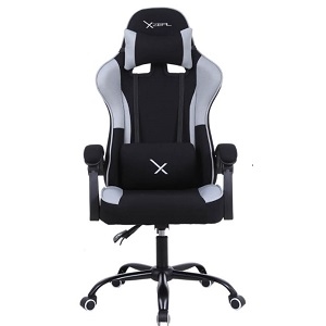 Silla Gamer XZEAL XZ20, hasta 100Kg, Negro/Gris LA/165GRADO/SOPORTE LUMBAR/SUPERIOR